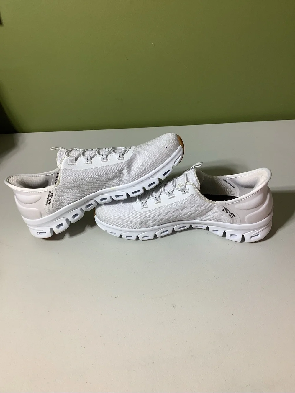 Skechers Slip-ins white sneakers, size 8.5